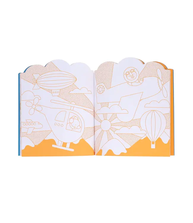 Vehicles Coloring Book & Stickers