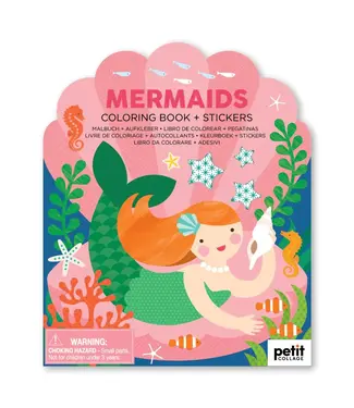 hachette book group Coloring Book with Stickers - Mermaids