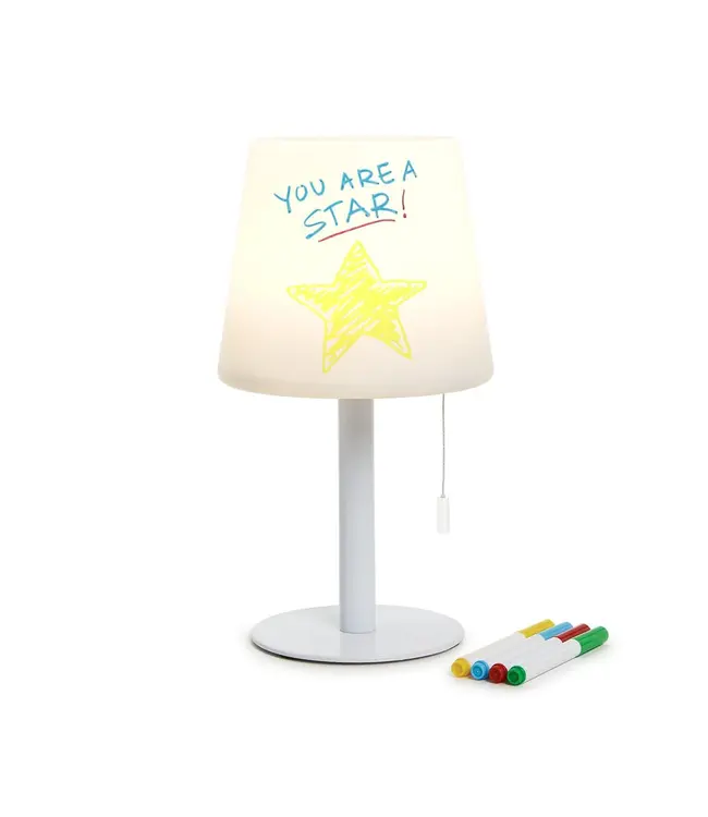 LED Cordless Table Lamp with 4 Washable Markers