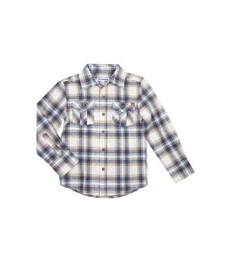 appaman Off White Plaid Flannel Shirt
