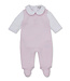 Pink/White Giraffe Laughs Jacquard Overall Set