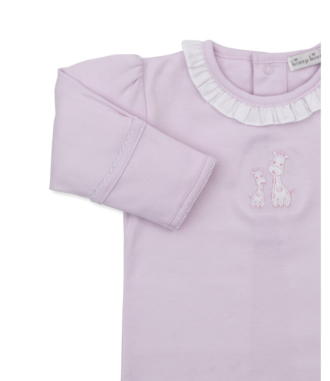 Pink Giraffe Laughs Footie