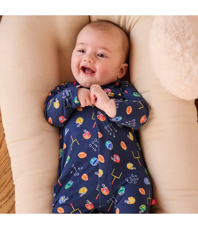 First Down Fun Modal L/S Polo Romper