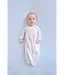 Worth Ave. White/Blue Sweetly Smocked Greeting Gown