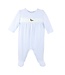 Light Blue Duck By The Lake Smocked Footie