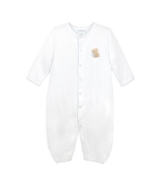 LydaBaby White Paws In the Sky Boys Applique Converter Gown
