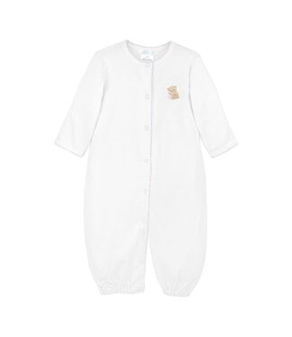 LydaBaby White Paws In the Sky Girls Applique Converter Gown
