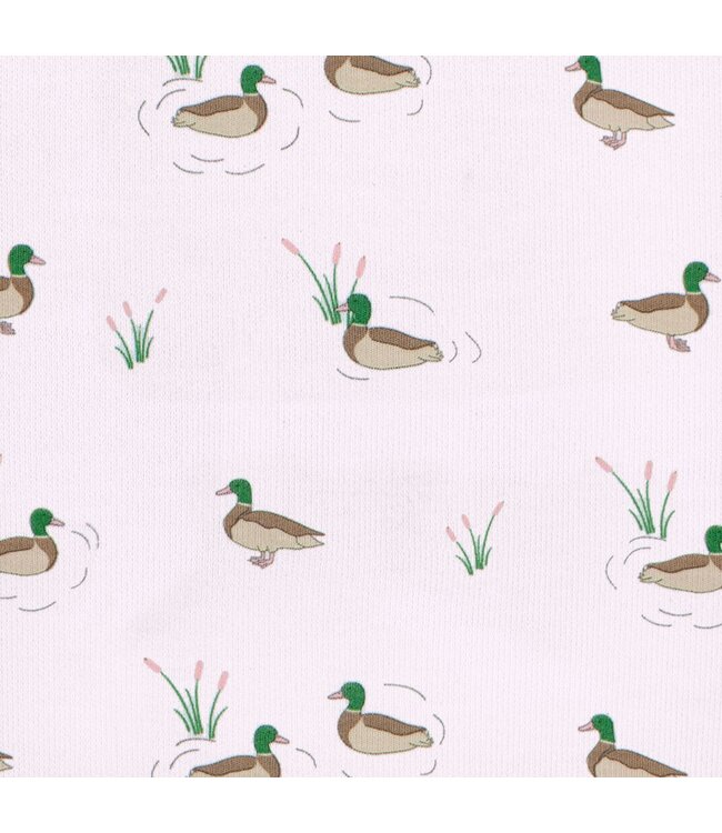 Pink Duck By The Lake Zip Romper