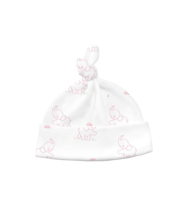 White Knot Hat - Baby Elephant