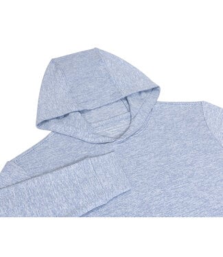 Holderness & Bourne The Hamilton Boys Hoodie: Heathered Pacific Blue & White