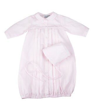 Feltman Brothers Pink/White Infant Gown & Hat Set