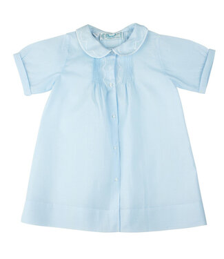 Feltman Brothers Blue Boys Embroidered Collar Folded Daygown