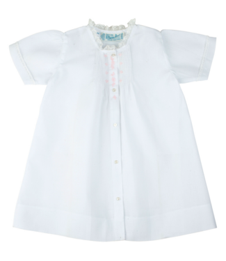 Feltman Brothers White Girls Embroidered Folded Daygown