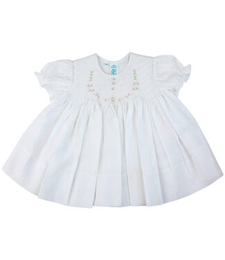 Feltman Brothers White Smocked Rose Dress