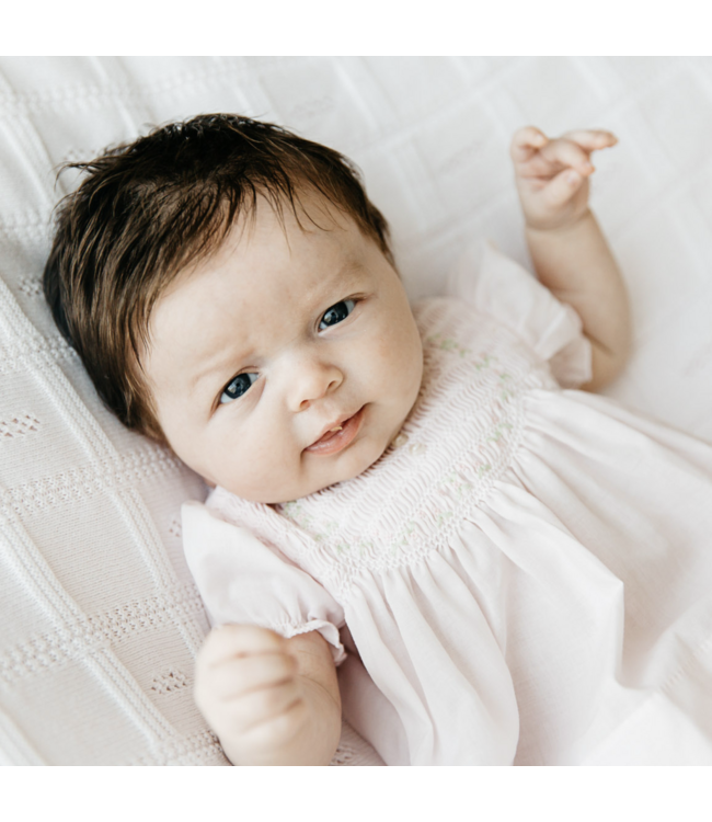 Feltman Brothers White Smocked Rose Dress