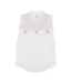 White/Pink Sleeveless Secret Garden Romper