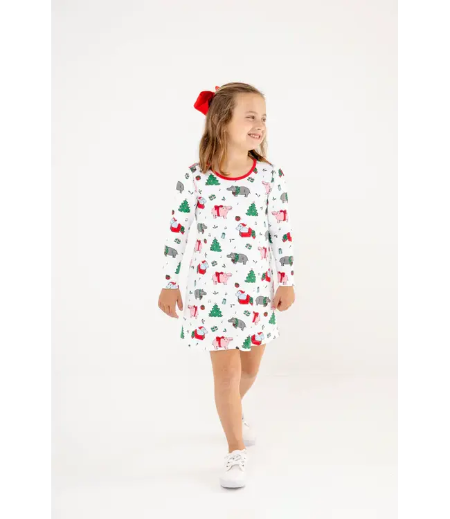 Hippopotamus/Richmond Red L/S Penny's Play Dress