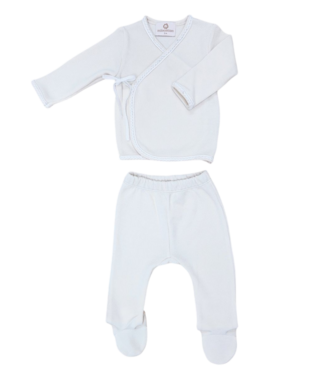miocotton Milen Special Knit Kimono Set - White