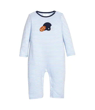 Little English Football Helmet Applique Romper