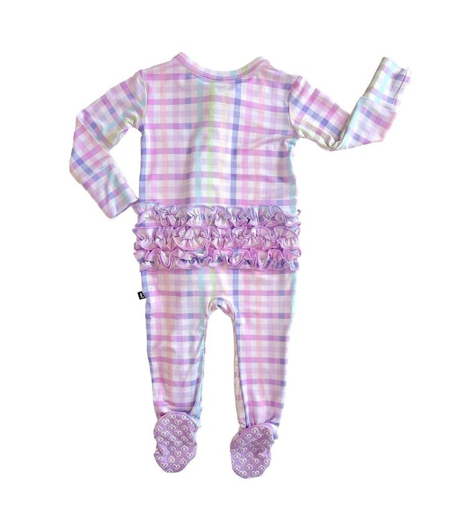 Emery Ruffle Zip Footie