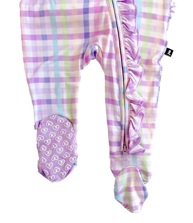 Emery Ruffle Zip Footie