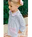 Light Blue Stripe L/S Scallop Tunic Set