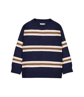 Mayoral Navy with Cream & Beige Stripe Sweater