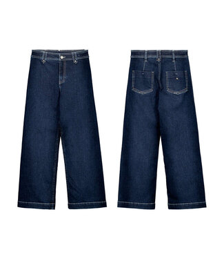 Mayoral Dark Wide Leg Denim Pants