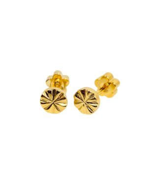 Ethic Goods Gold Sunburst Tiny Stud Earrings