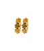 Gold Daisy Flower Hoop Earrings