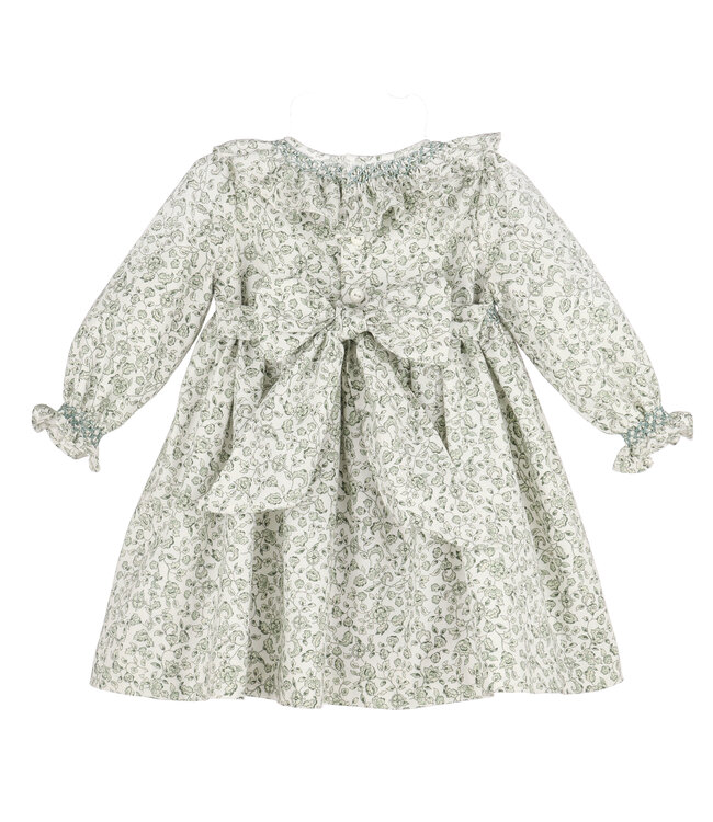 Green Heirloom Floral Dress Toddler