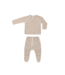 Quincy Mae Almond Stripe Wrap Top & Footed Pant Set