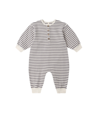 Quincy Mae Slate Stripe Relaxed Jumpsuit