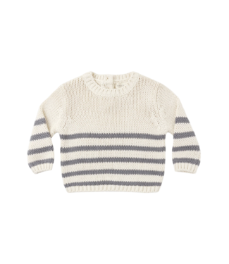 Quincy Mae Slate Stripe Rex Sweater