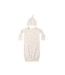 Natural Bamboo Bloom Baby Gown & Hat Set