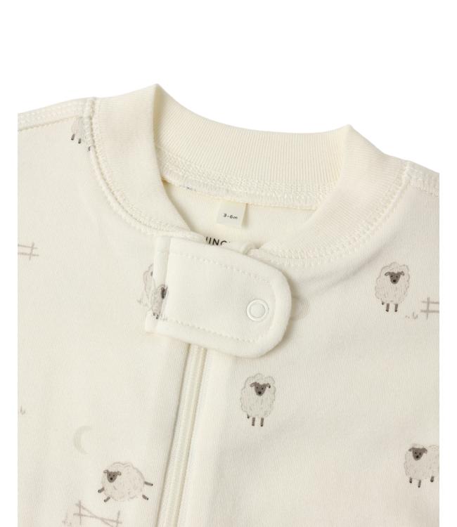 Sheep L/S Zip Footie