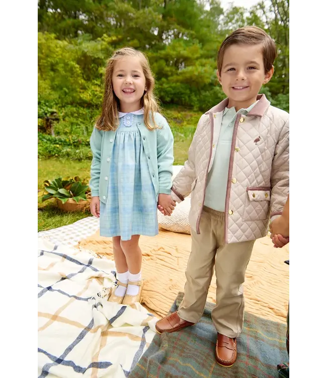 Old Greenwich Green Keeneland Khaki Prim & Proper Polo