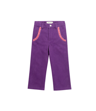 nella june Velvet Trim Cord Pant