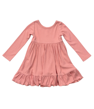 babysprouts Mellow Rose Ribbed Ballet Dress