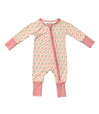babysprouts Framed Flower L/S Zip Romper