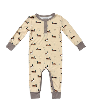 babysprouts Mallard Ducks Baby Snap Romper