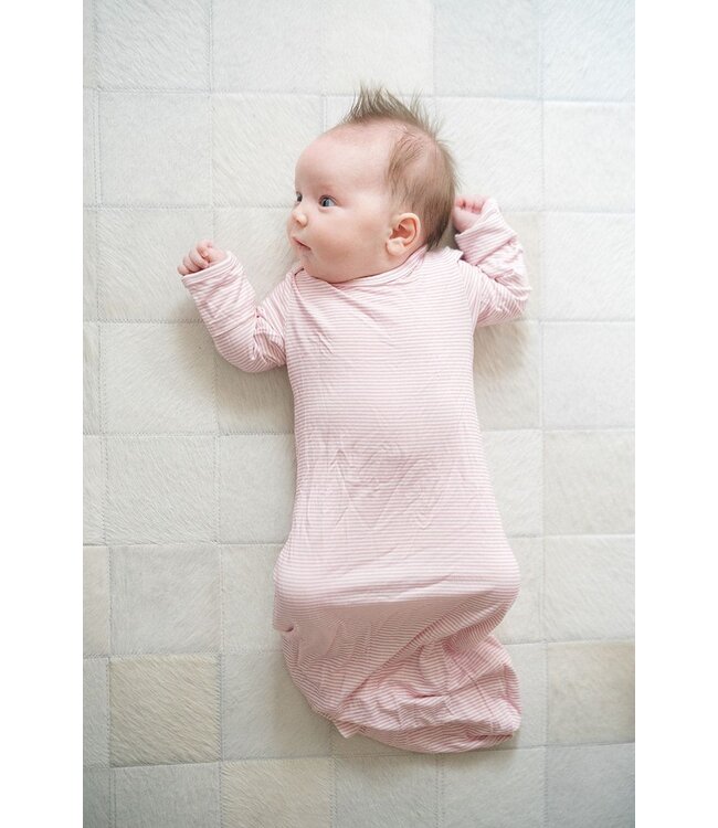 Newborn Gown Mini-Stripe