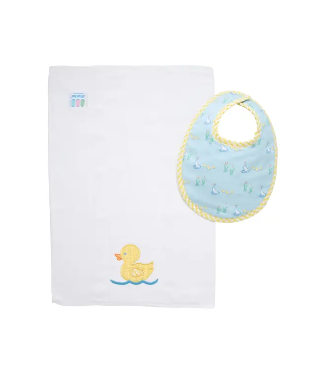 Duck Bib & Burp Cloth Set