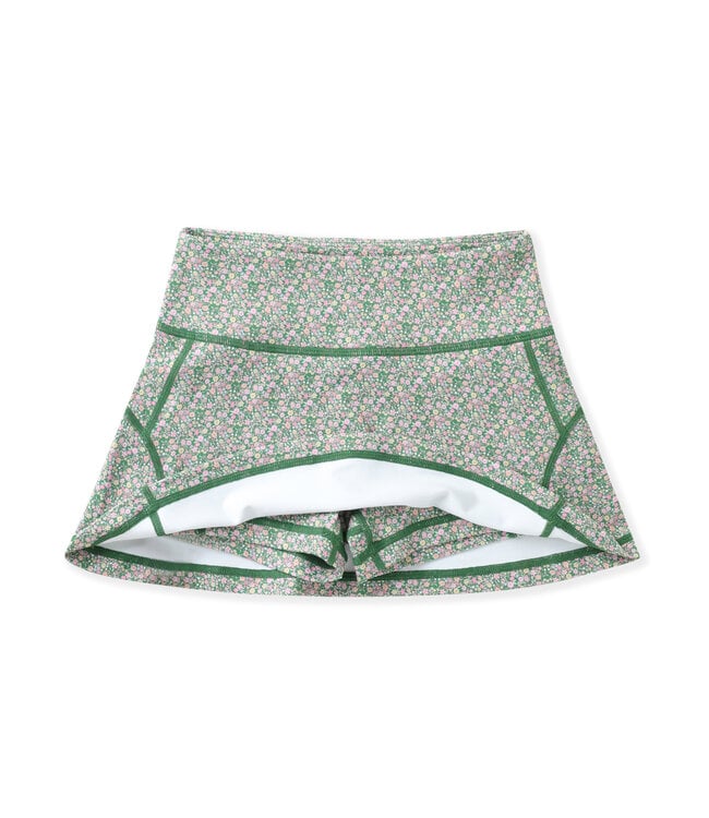 Olive Ditsy Floral Tennis Skirt