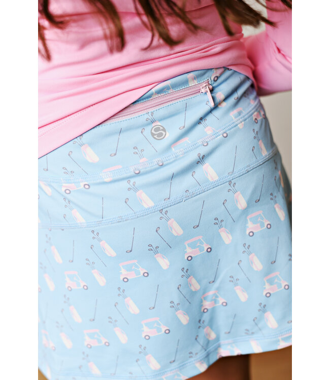 Blue Fairway Tennis Skirt