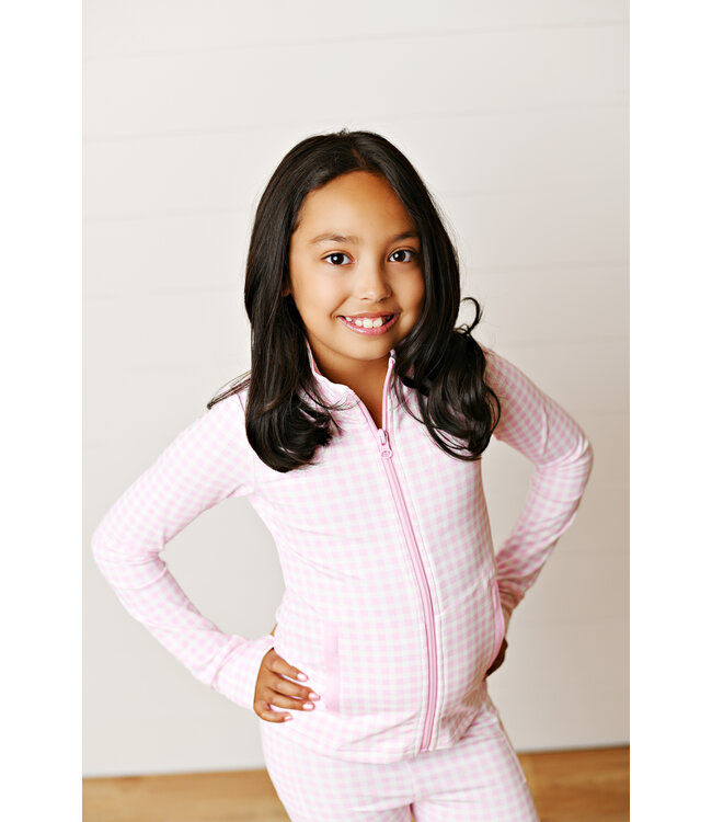 Pink Gingham Active Jacket