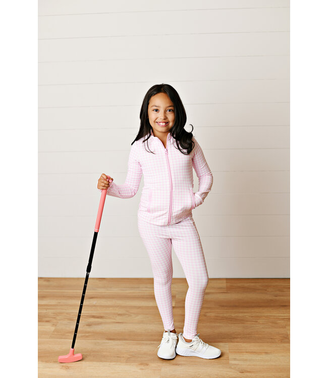 Pink Gingham Active Jacket