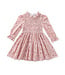 Pink Floral Smocked Dress