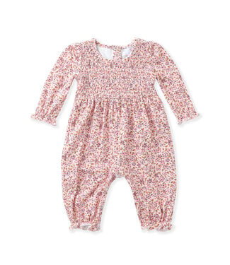 Swoon Baby Clothing Pink Floral Smocked Romper