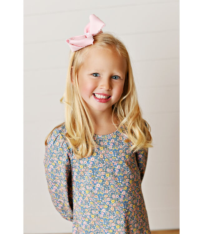 Blue Floral A-Line Dress